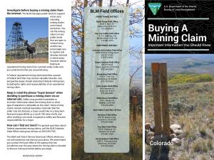 Buying a Mining Claim from BLM Field Offices Bureau of Land Management the Internet