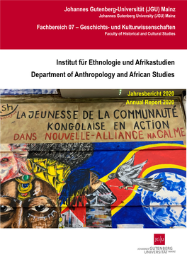 Institut Für Ethnologie Und Afrikastudien Department of Anthropology and African Studies