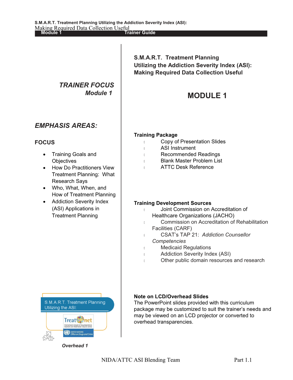 S.M.A.R.T. Treatment Planning Utilizing the Addiction Severity Index (ASI)