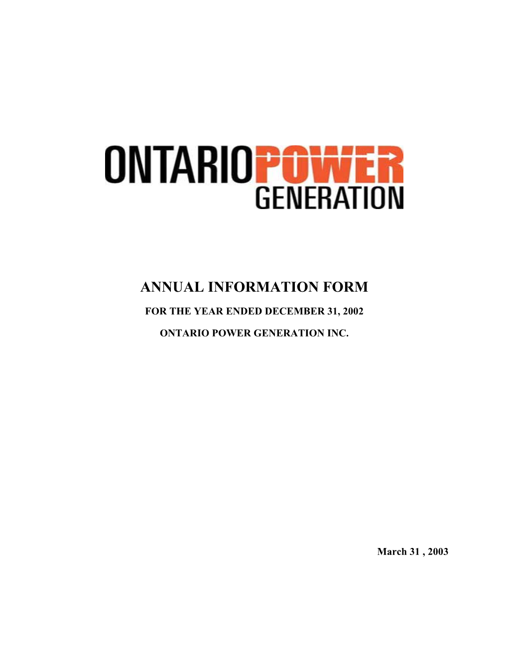 Ontario Power Generation Inc