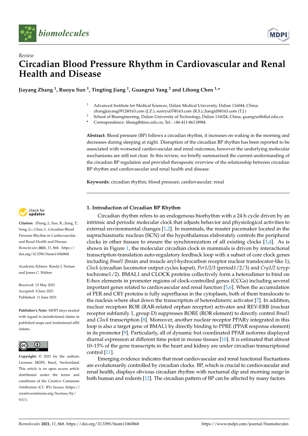 Circadian Blood Pressure Rhythm in Cardiovascular and Renal Health and Disease