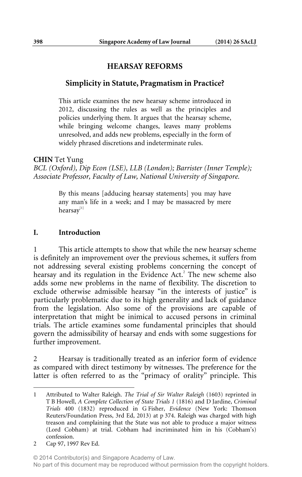 (PDF)692KB***Hearsay Reforms