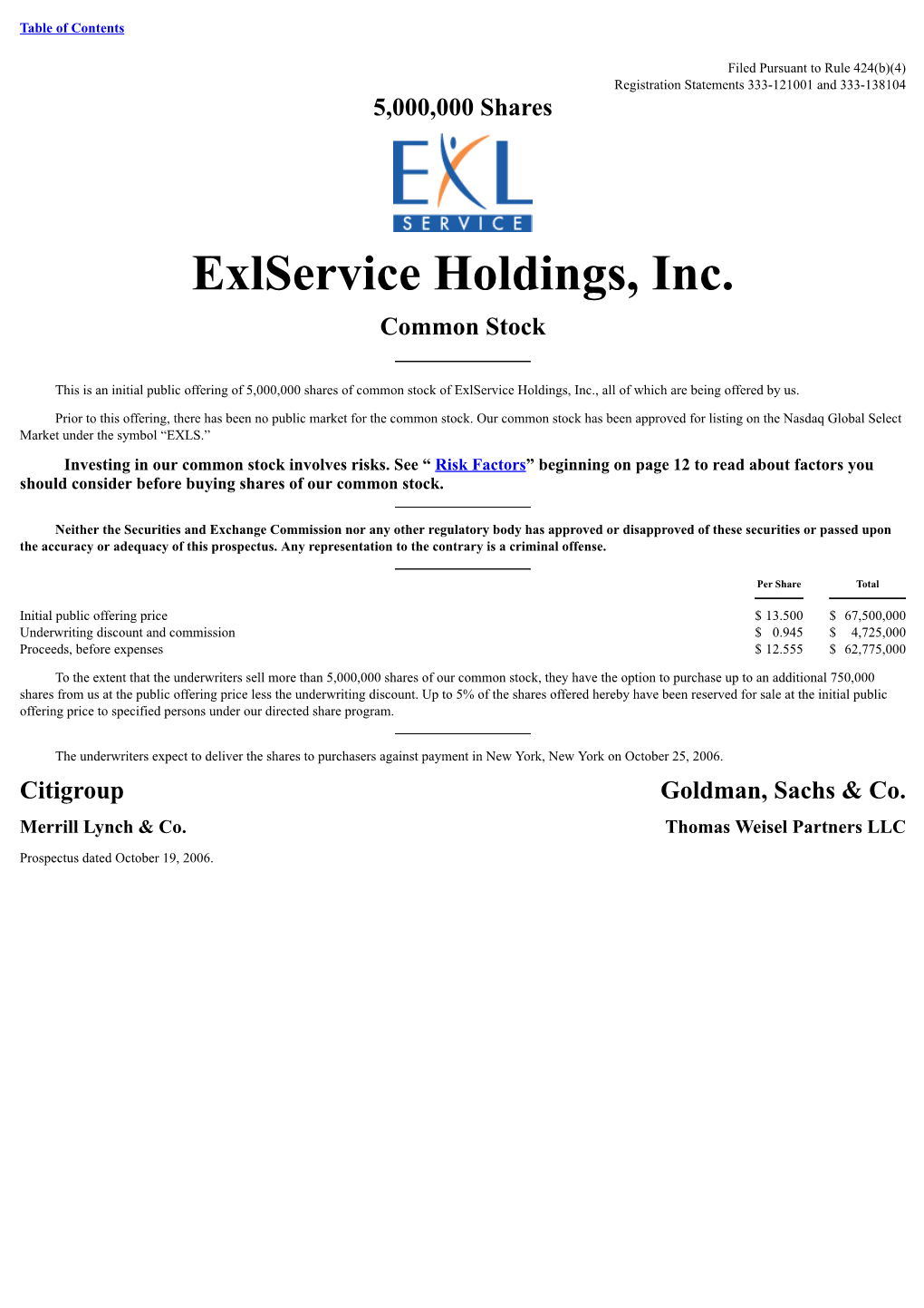 Exlservice Holdings, Inc