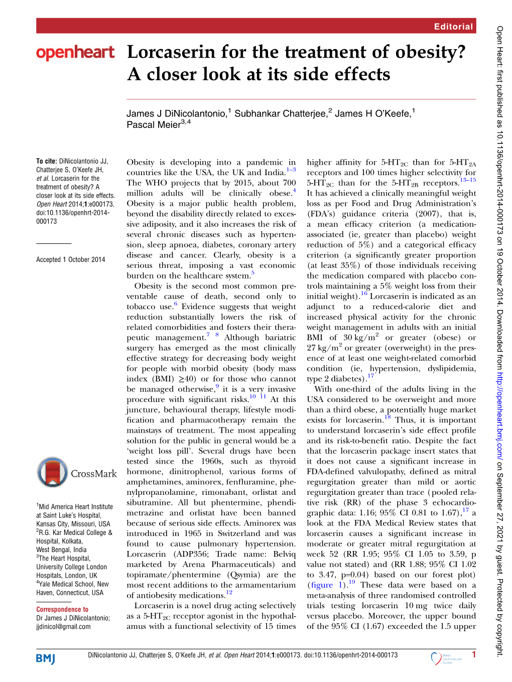 Lorcaserin for the Treatment of Obesity? a Closer Look at Its Side Effects