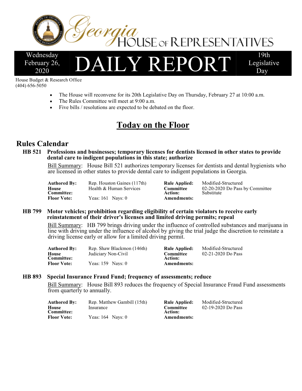 DAILY REPORT Day