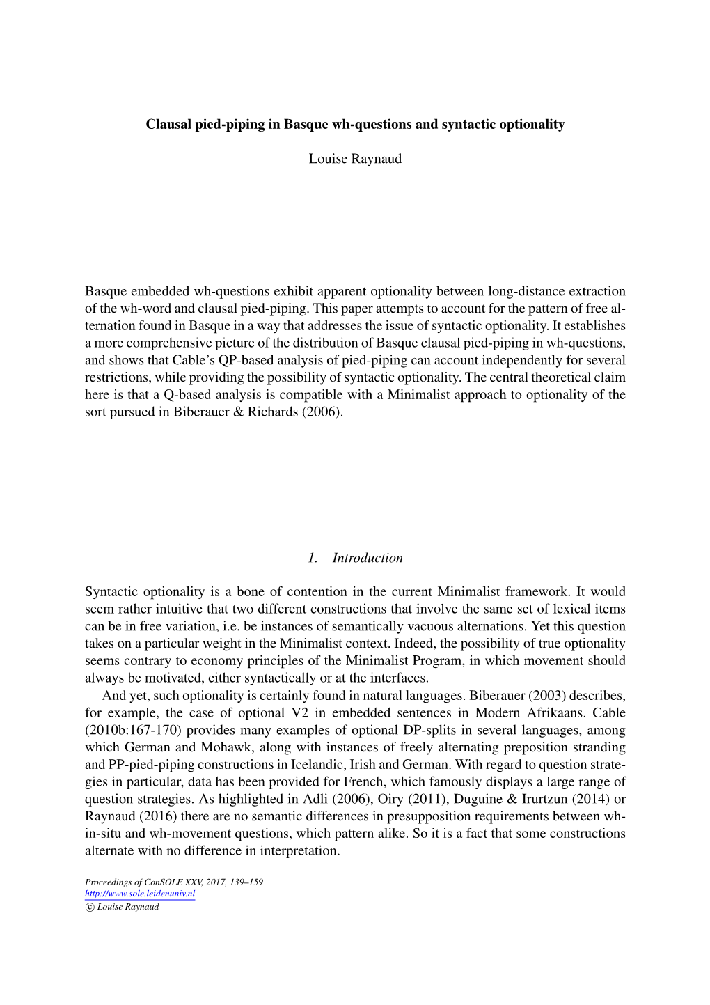 Clausal Pied-Piping in Basque Wh-Questions and Syntactic Optionality