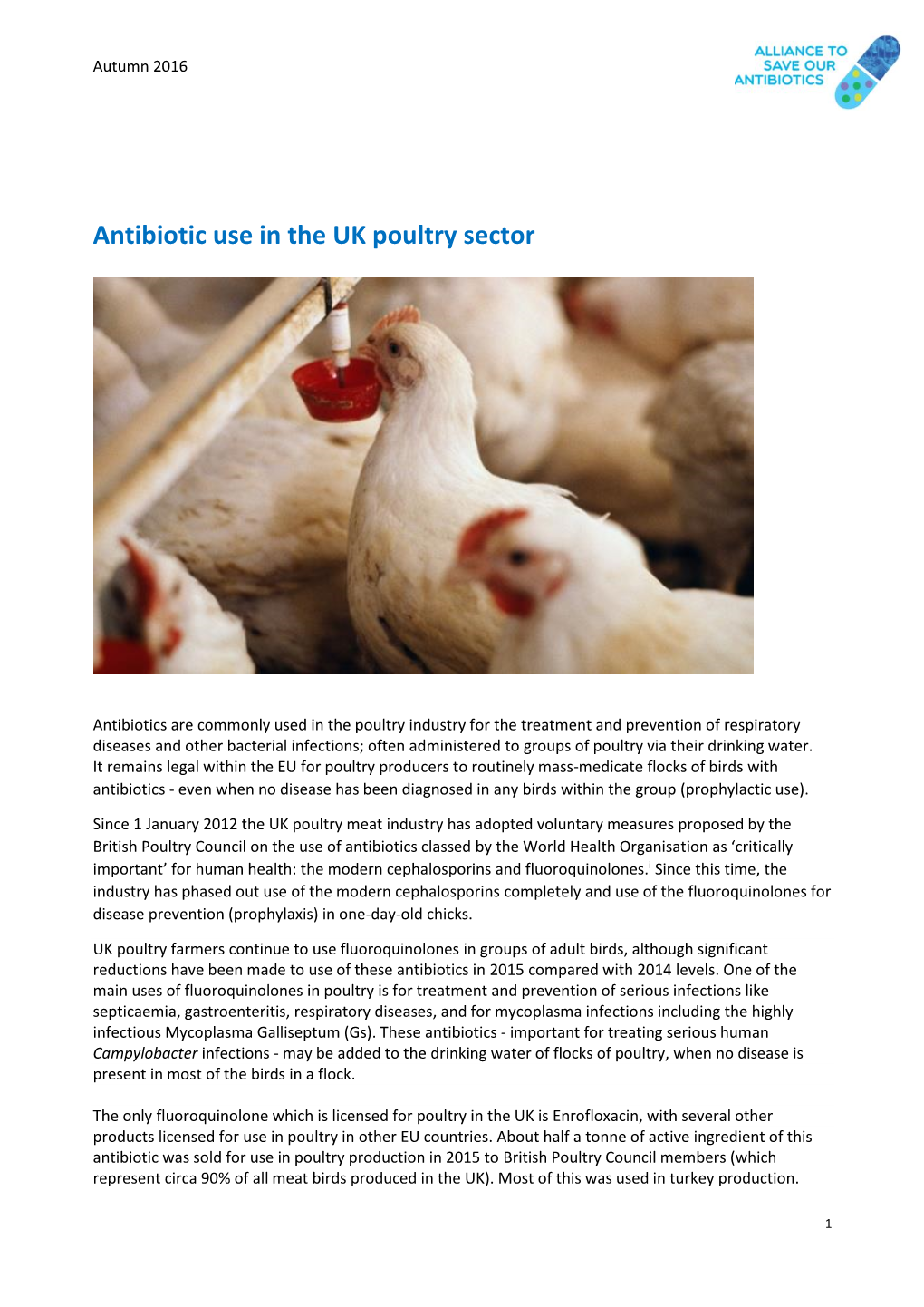 Antibiotic Use in the UK Poultry Sector