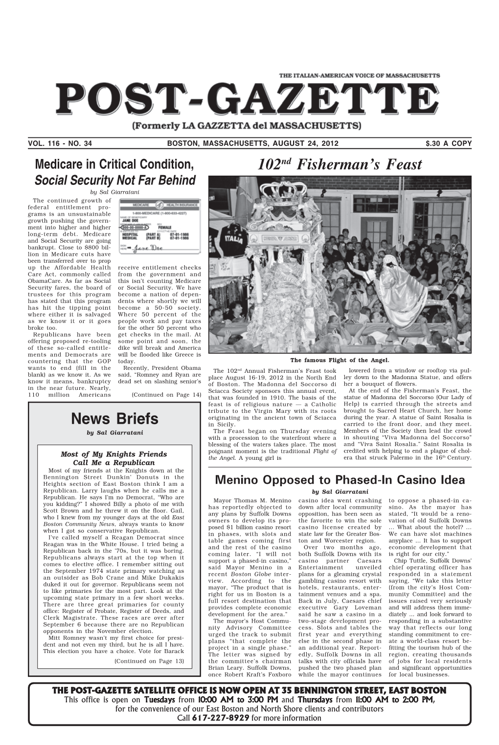 News Briefs 102Nd Fisherman's Feast