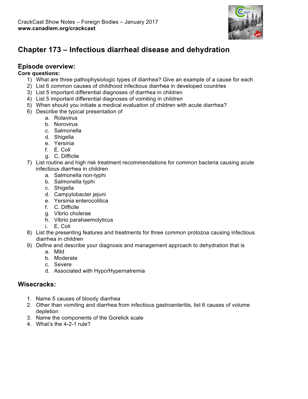 Chapter 173 – Infectious Diarrheal Disease and Dehydration