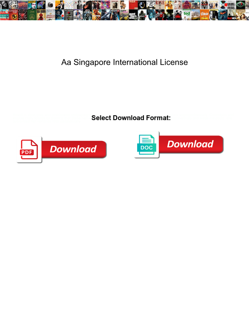 Aa Singapore International License