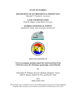 State of Florida Department of Environmental