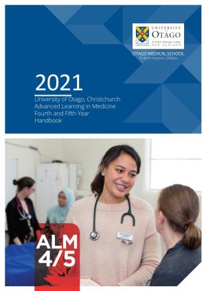 University of Otago, Christchurch Advanced Learning in Medicine Fourth and Fifth Year Handbook