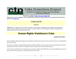 Human Rights Violationsin Cuba