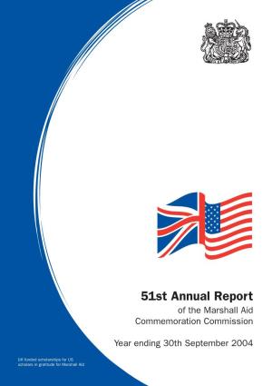 51St Annual Report of the Marshall Aid Commemoration Commission