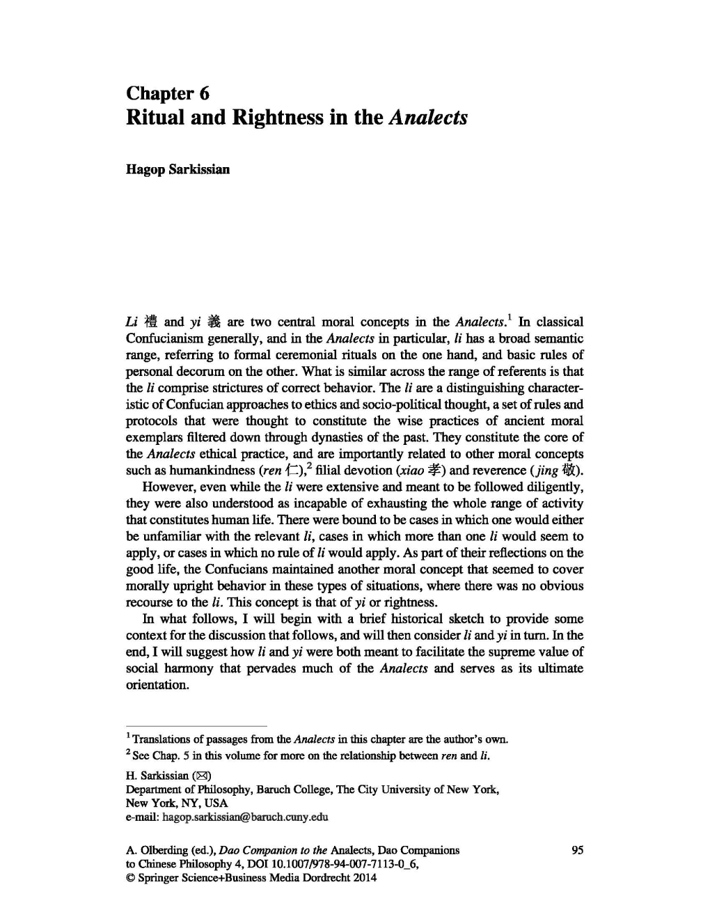 Ritual and Rightness in the Analects