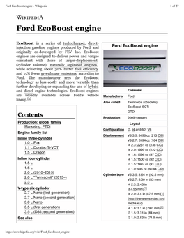Ford Ecoboost Engine - Wikipedia 1 of 27