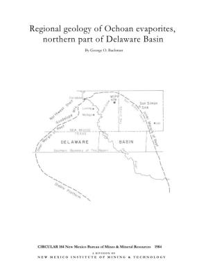 Regional Geology of Ochoan Evaporites, Northern Delaware Basin
