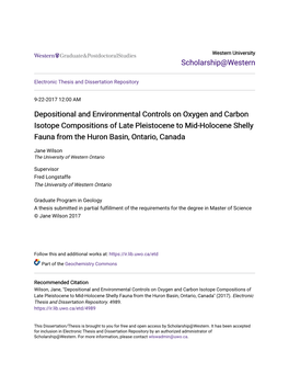 Depositional and Environmental Controls on Oxygen and Carbon