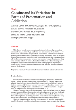 Cocaine and Its Variations in Forms of Presentation and Addiction