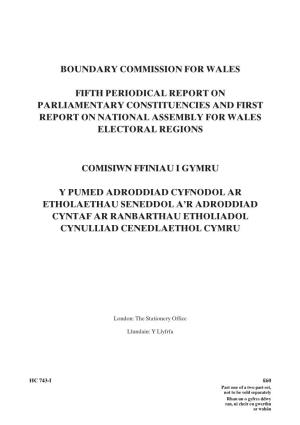 Boundary Commission for Wales Fifth Periodical