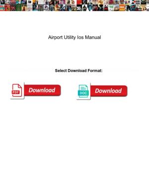 Airport Utility Ios Manual