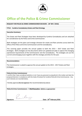 Office of the Police & Crime Commissioner