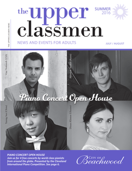 PIANO CONCERT OPEN HOUSE Join Us for 4 Free Concerts by World Class Pianists from Around the Globe