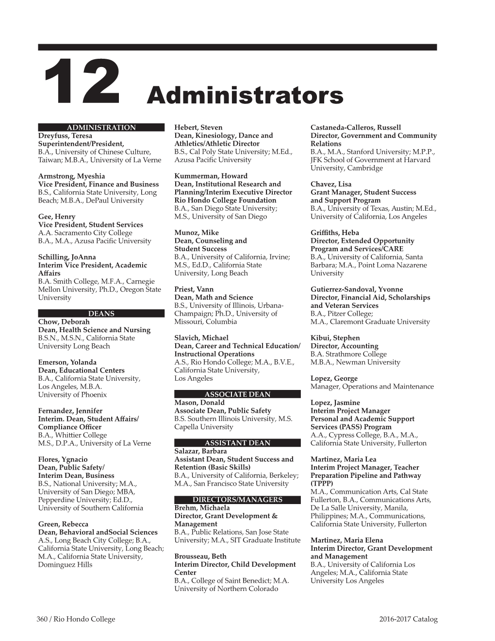 12 Administrators