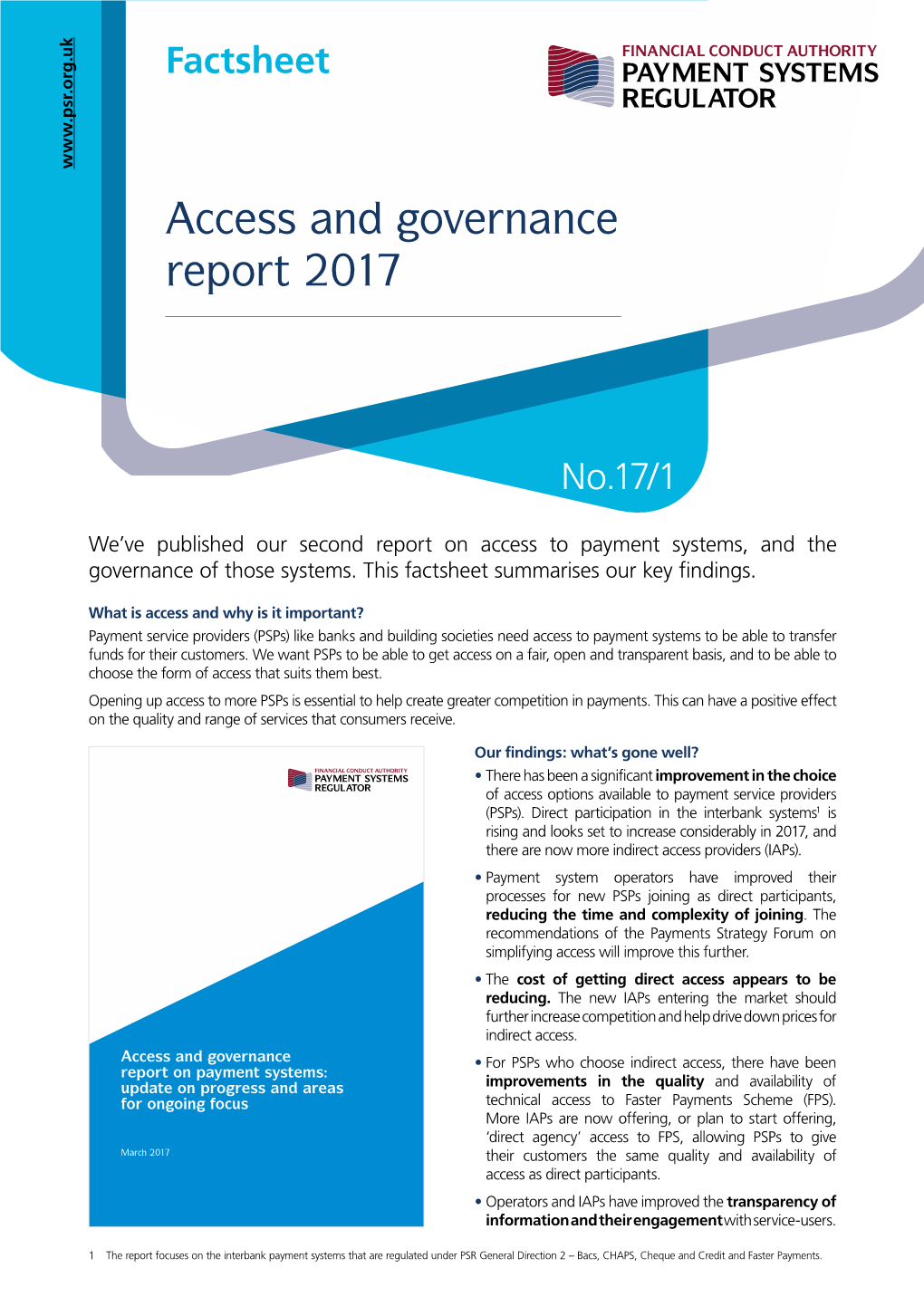 Access and Governance Report 2017