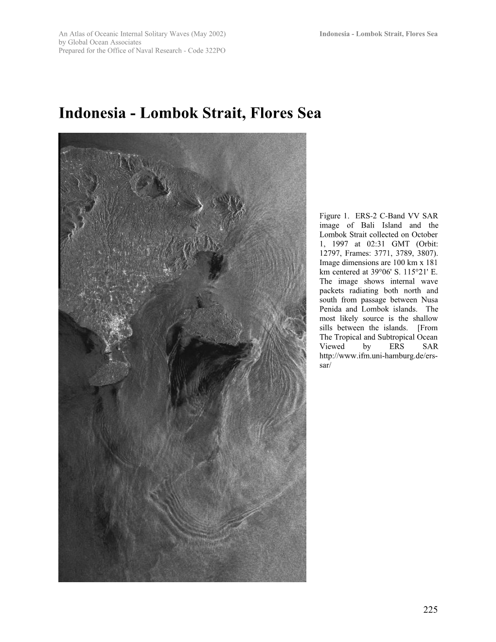 Indonesia - Lombok Strait, Flores Sea by Global Ocean Associates Prepared for the Office of Naval Research - Code 322PO