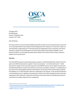 Download the OSCA Submission Sent to the Director of National Parks