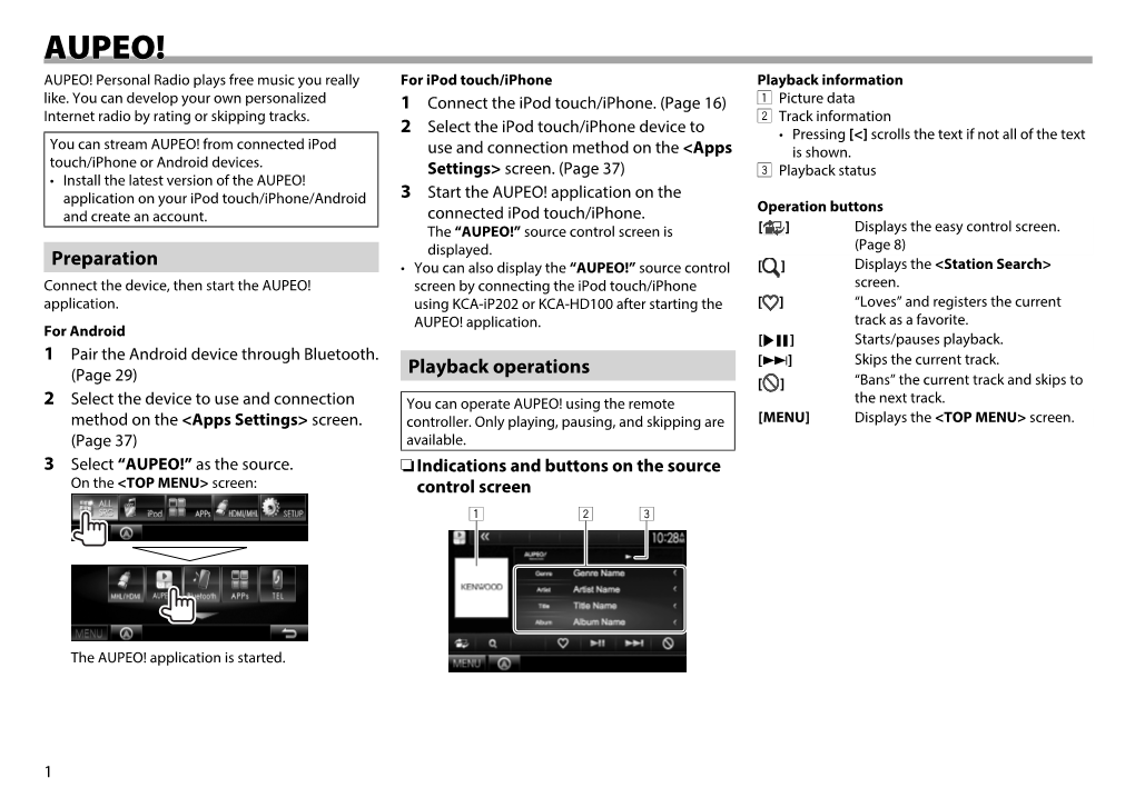 AUPEO!UPEO! AUPEO! Personal Radio Plays Free Music You Really for Ipod Touch/Iphone Playback Information Like