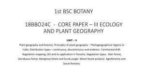 Core Paper – Iii Ecology and Plant Geography