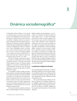 Dinámica Sociodemográfica*