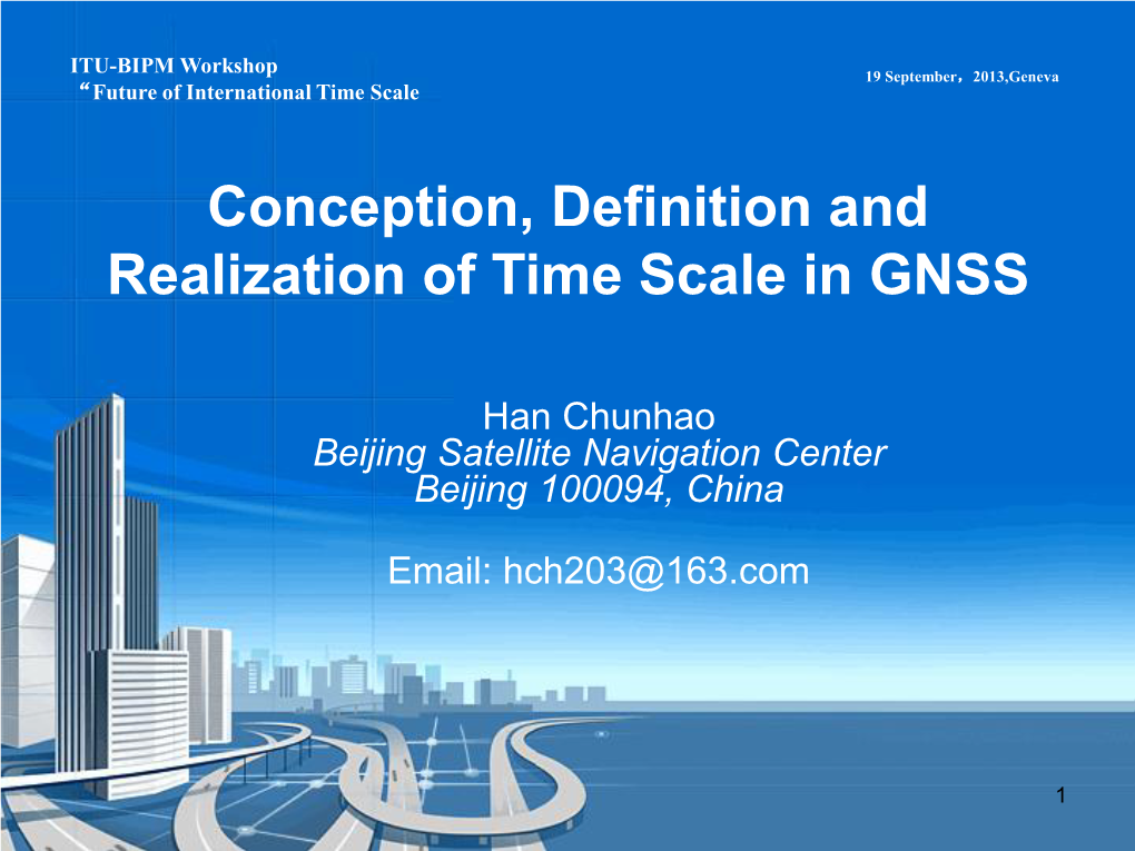 Conception, Definition and Realization of Time Scale in GNSS