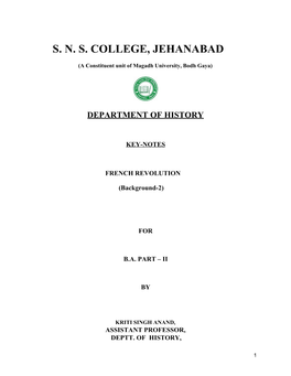 S. N. S. College, Jehanabad