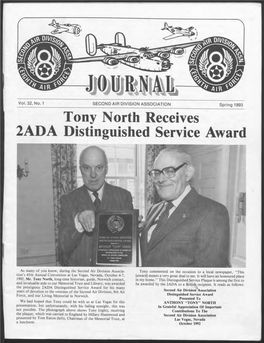 Spring 1993 Tony North Receives 2ADA Distinguished Service Award