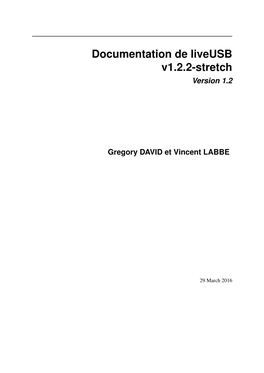 Documentation De Liveusb V1.2.2-Stretch Version 1.2