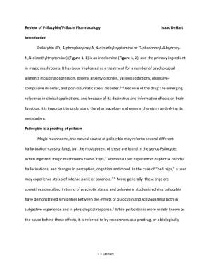 Review of Psilocybin/Psilocin Pharmacology Isaac Dehart