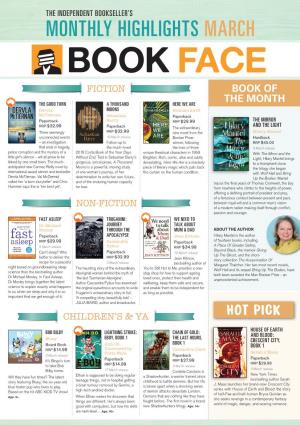 Bookface March Monthly Newsletter 2020 1.Indd