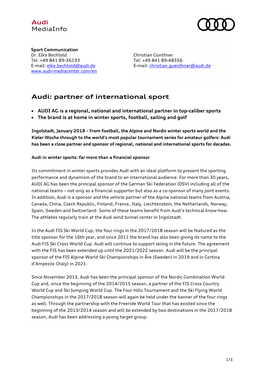Audi: Partner of International Sport