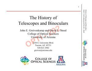 The History of Telescopes and Binoculars