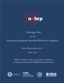 Strategic Plan for the National Earthquake Hazards Reduction Program
