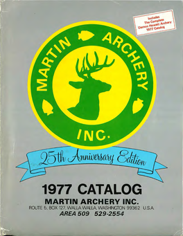 1977 Catalog Martin Archery Inc