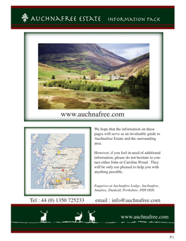 Auchnafree Estate Information Pack
