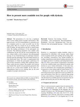 How to Present More Readable Text for People with Dyslexia