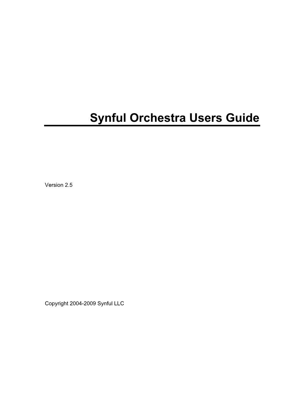 Synful Orchestra Users Guide
