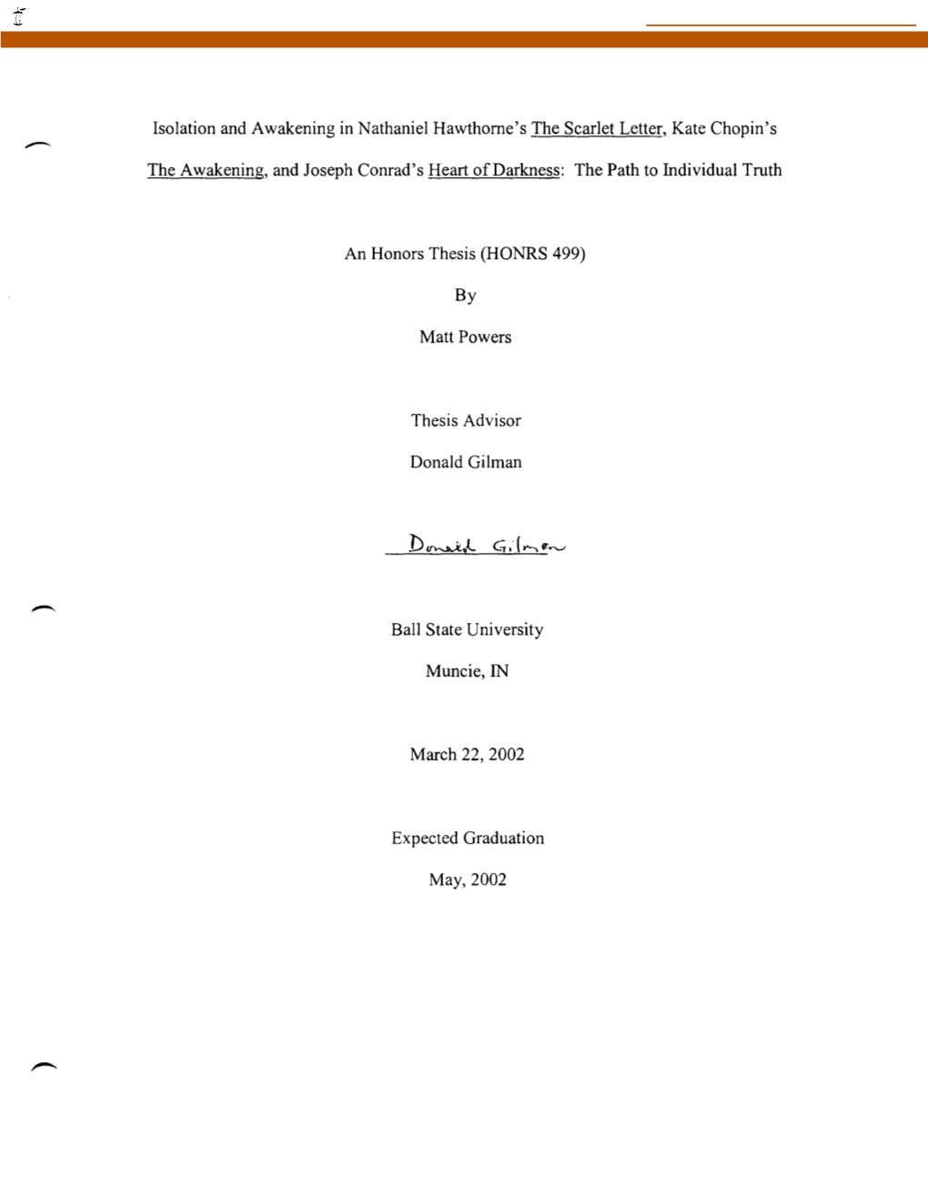 Isolation and Awakening in Nathaniel Hawthorne's the Scarlet Letter, Kate Chopin's