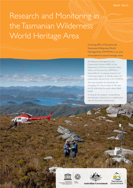 Research and Monitoring in the Tasmanian Wilderness World Heritage Area