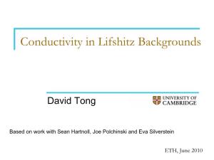 Conductivity in Lifshitz Backgrounds